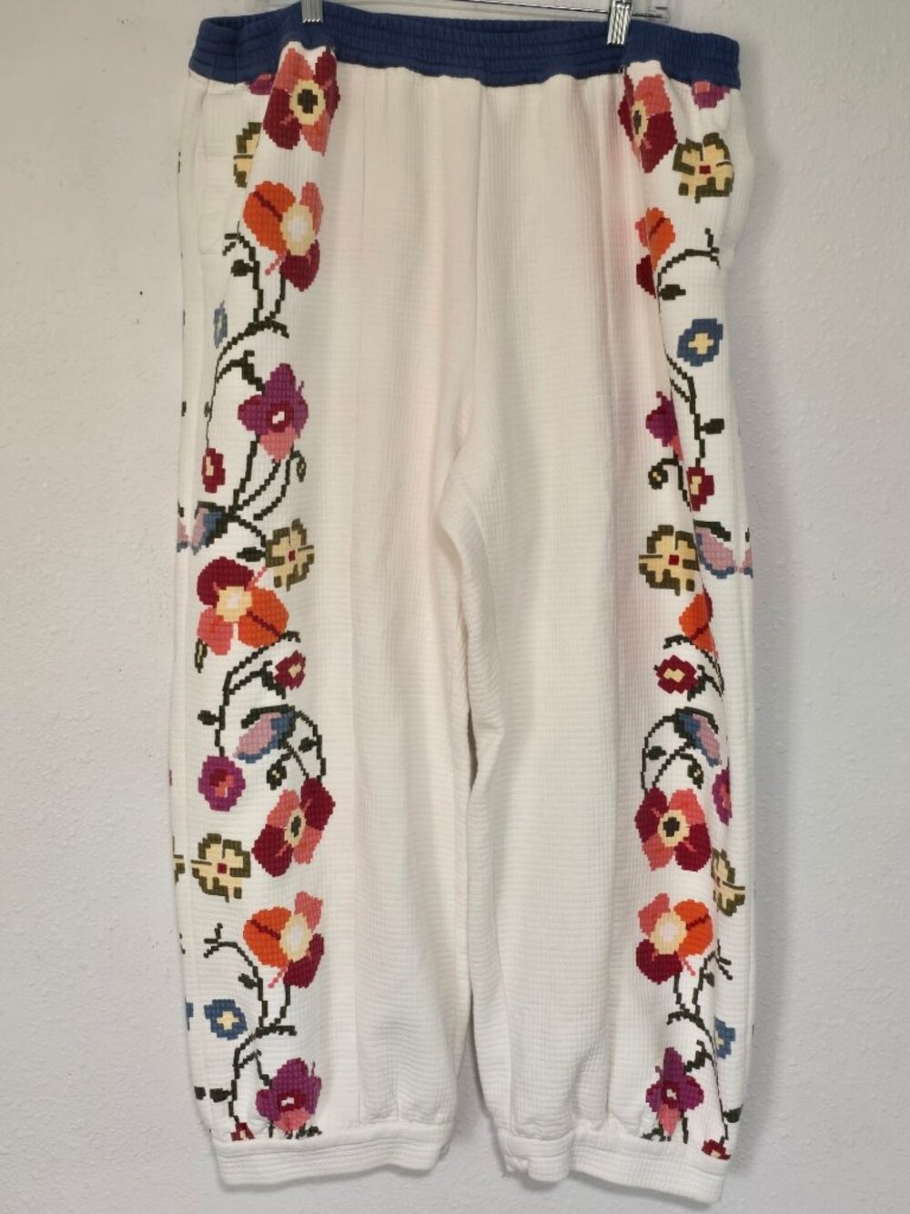 Lyrebird By Anthropologie cozy quilted pajama pant oversized womens sz Large